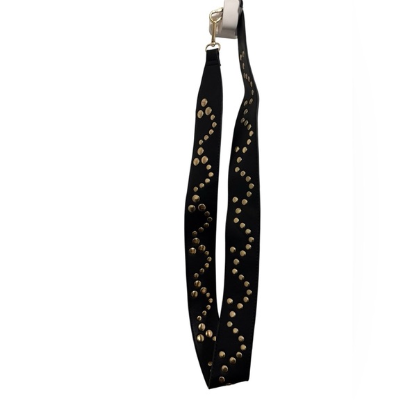Black and Gold Studded Women's Bag strap - Picture 4 of 4